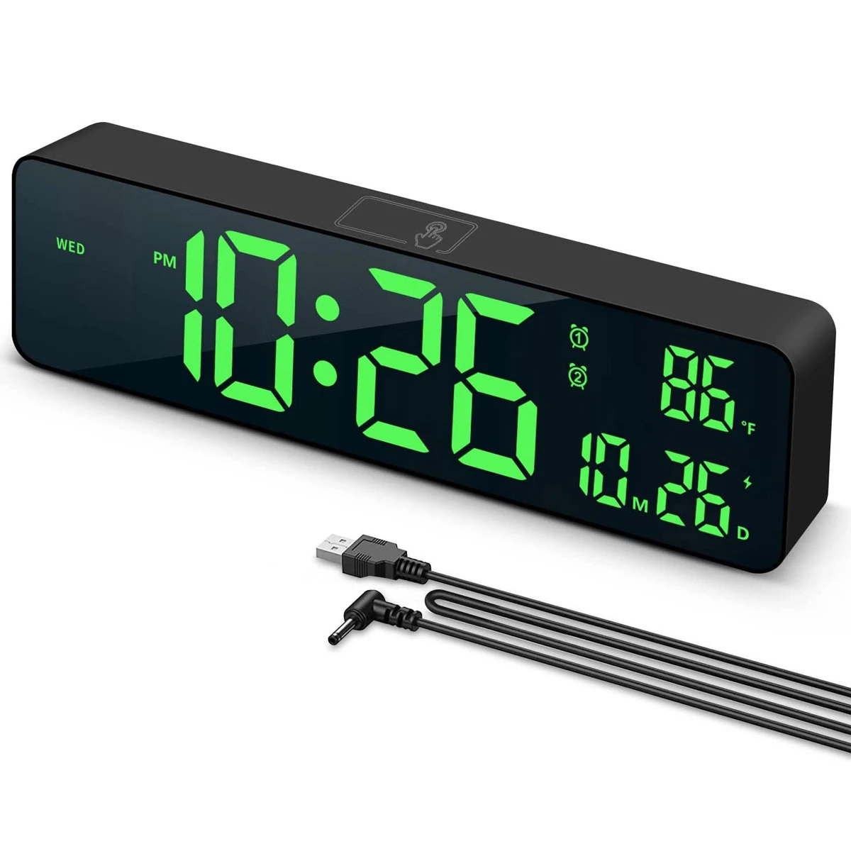Digital Clock Large Display, LED Digital Alarm Clock for Living Room