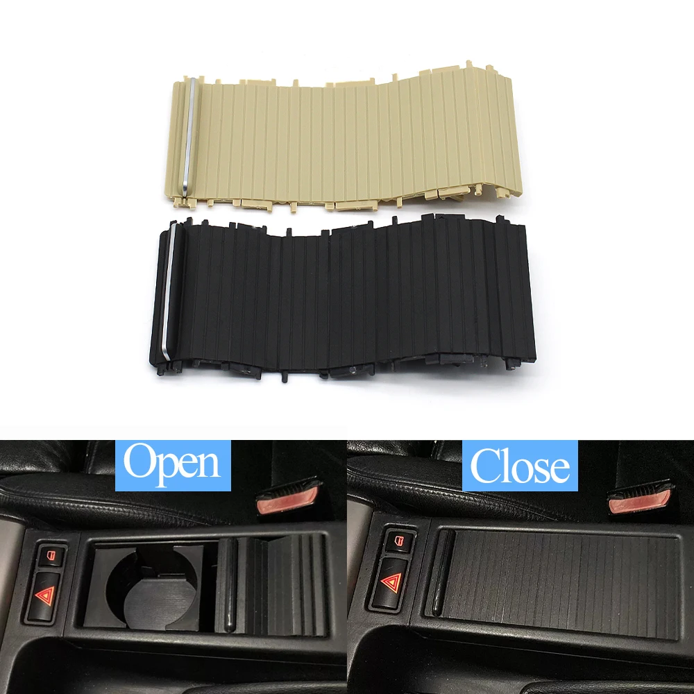 Interior Console Water Cup Holder Cover Roller Blind Sliding Curtain Cover For BMW 3 Series E46 1998-2005 316 318 320 325 328