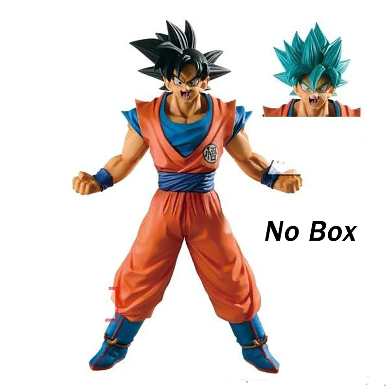 ドラゴンボールのアクションフィギュア,28cm,孫悟空,交換可能なヘッド