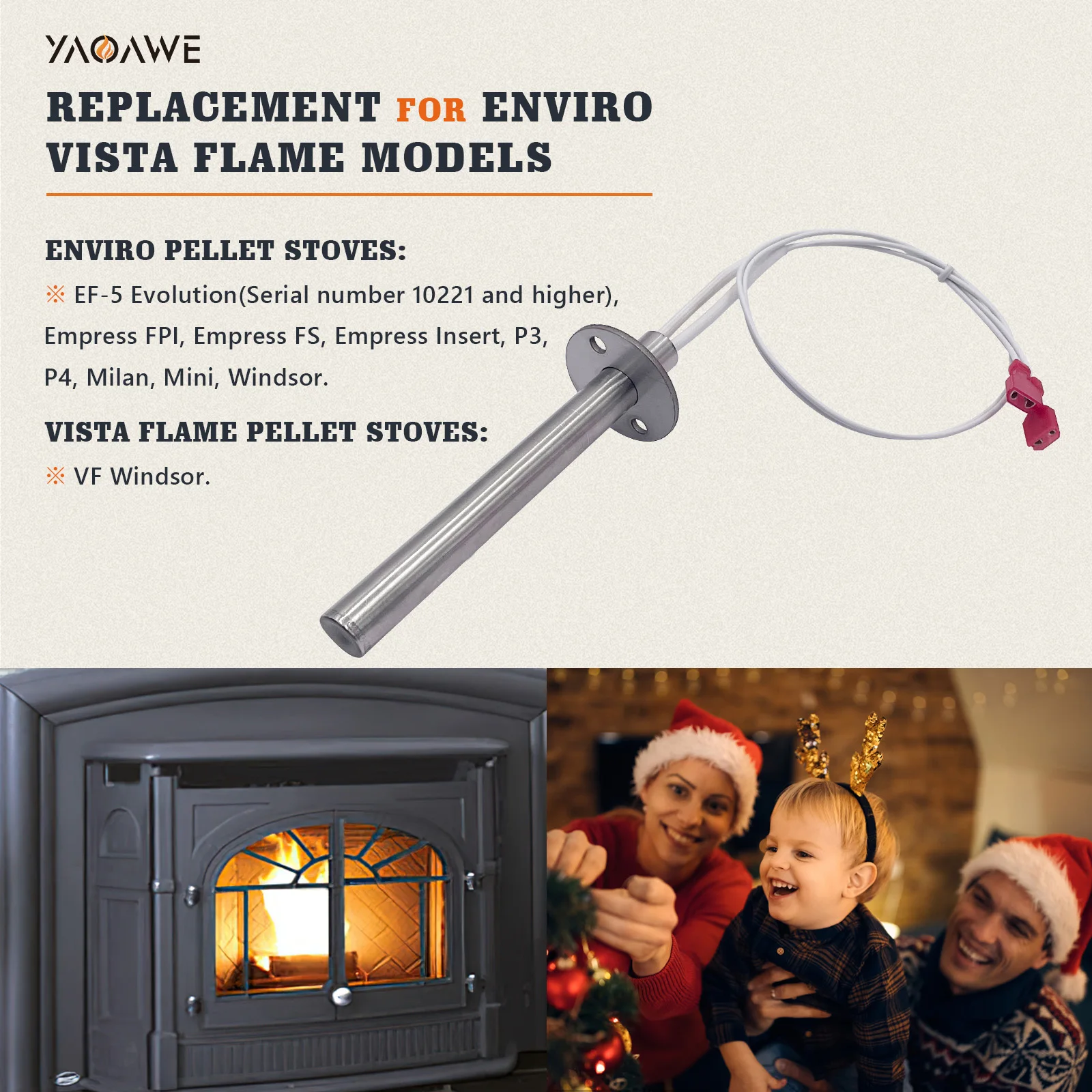Pellet Stove Igniter Replacement Part 50-619/20-022 for Enviro, Vista  Flame, 400W - AliExpress