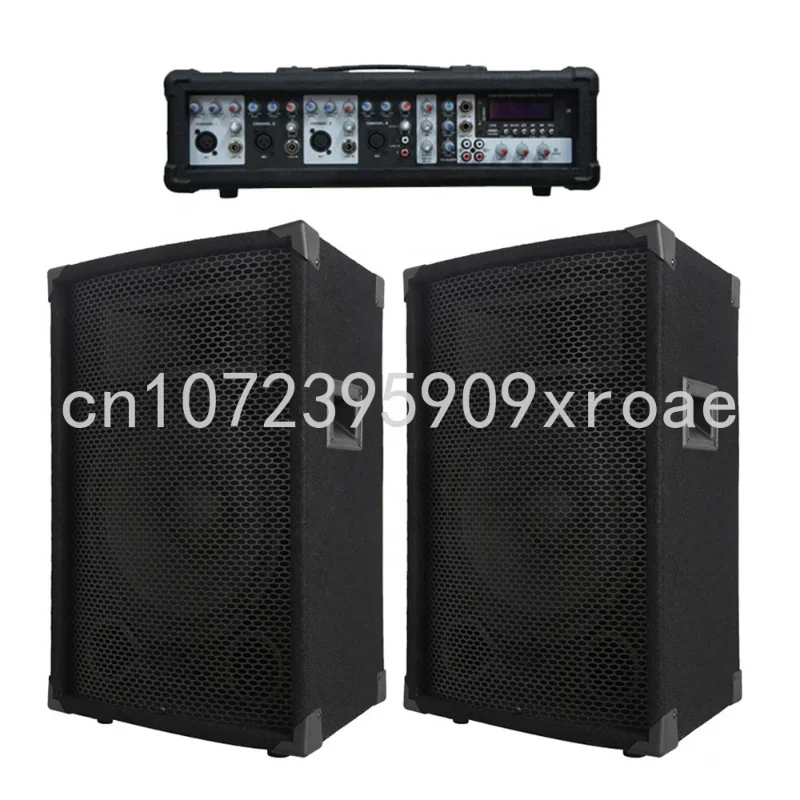 

Professional Audio 1200W 2X15"Subwoofer PA Speaker System BT TWS Karaoke Sets 4 Channel Powered Mixer Sound Box