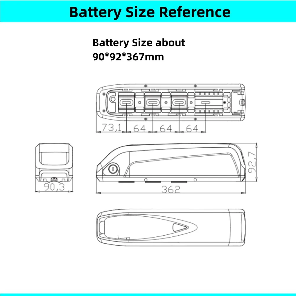 Rad Power Electric Cargo Bike Utility Bike Battery 48V 10Ah 12.8Ah 14Ah 15Ah Battery for RadRunner 2 RadRunner Plus RadWagon 4