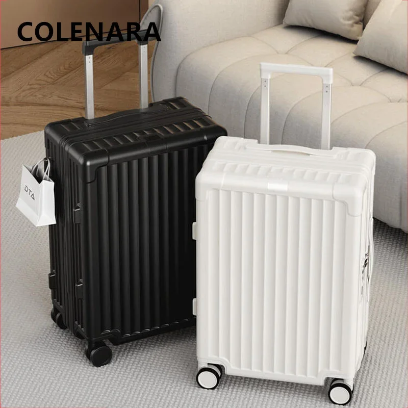 COLENARA Luggage Travel Bag 20"24 Inch PC Boarding Box men's Trolley Case Lightweight Expandable Handheld Travel Suitcase 1