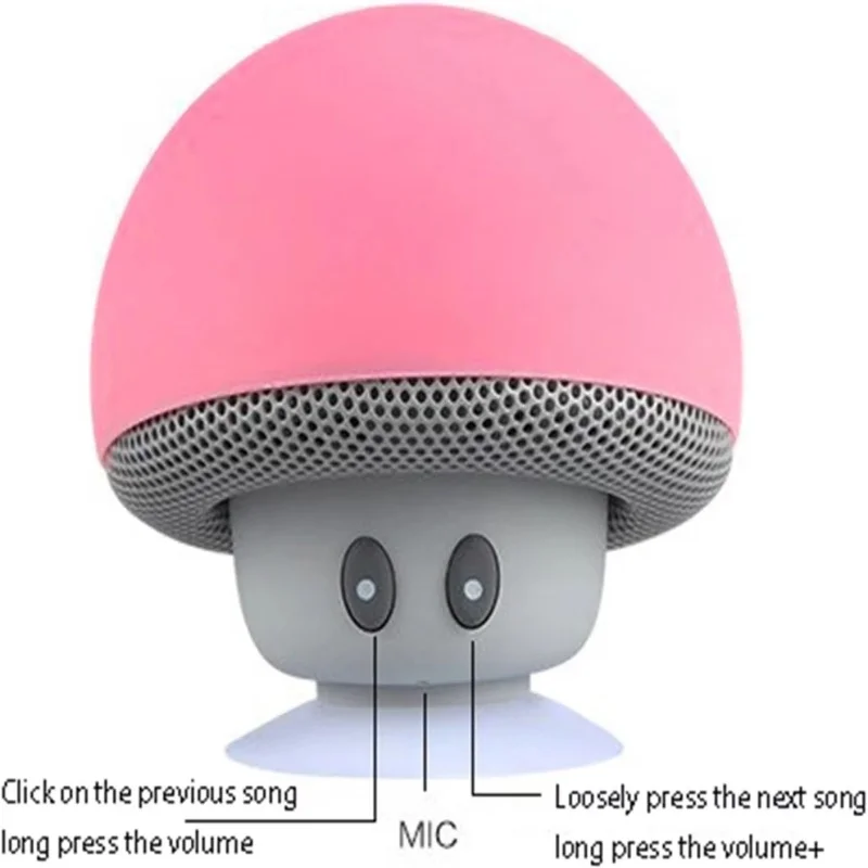 Small Mushroom Cute Style Mini Wireless Bluetooth-compatible Speaker Mp3 Music Player With Mic Waterproof bluetooth speaker mini bluetooth speaker audio speaker mini sound box