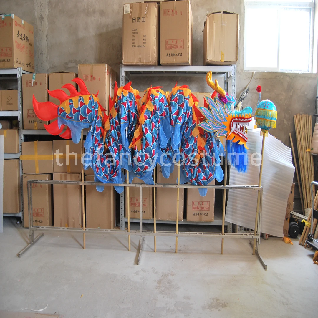 

10m adult size CHINESE Spring Day Party National Culture DRAGON DANCE Silk Folk Festival Celebration Mascot Costume Stage Props