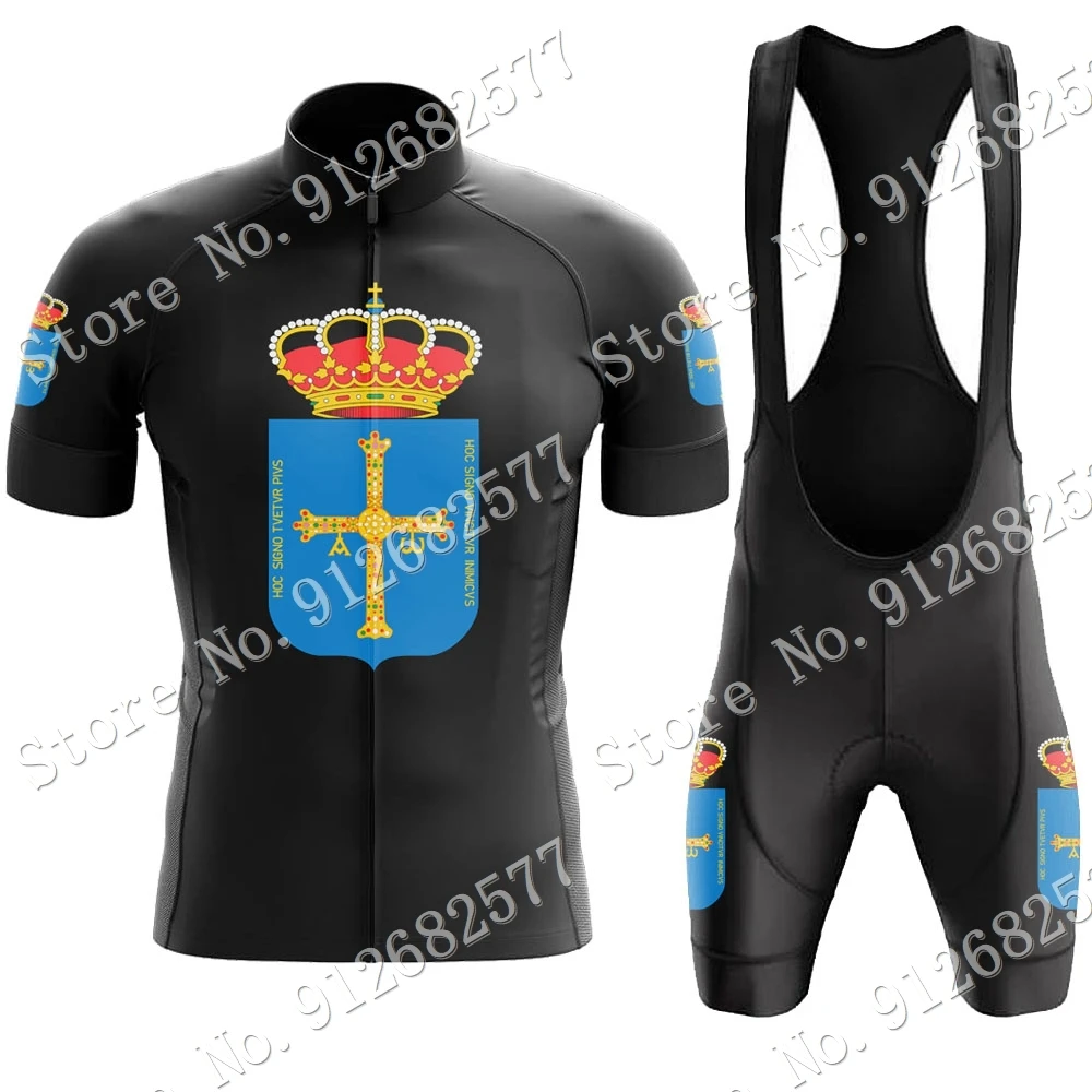 2022 Asturias Spain Cycling Jersey Set Men Summer Spanish Clothing Road