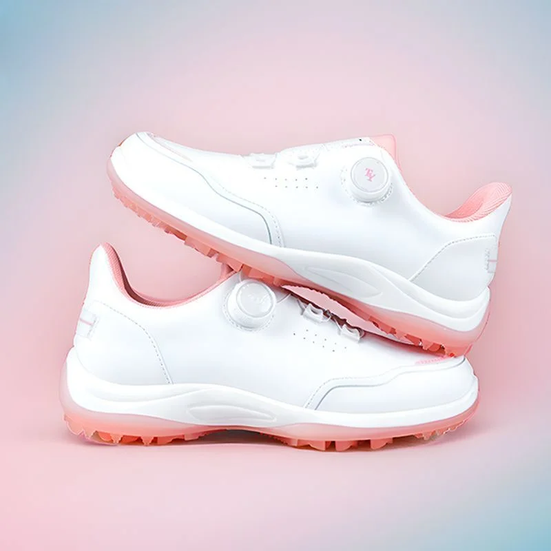 Professional Golf Training for Women Luxury Brand Sport Shoes Woman Quick Lacing Leather Golf Shoes Womens Rubber Gym Sneakers 2