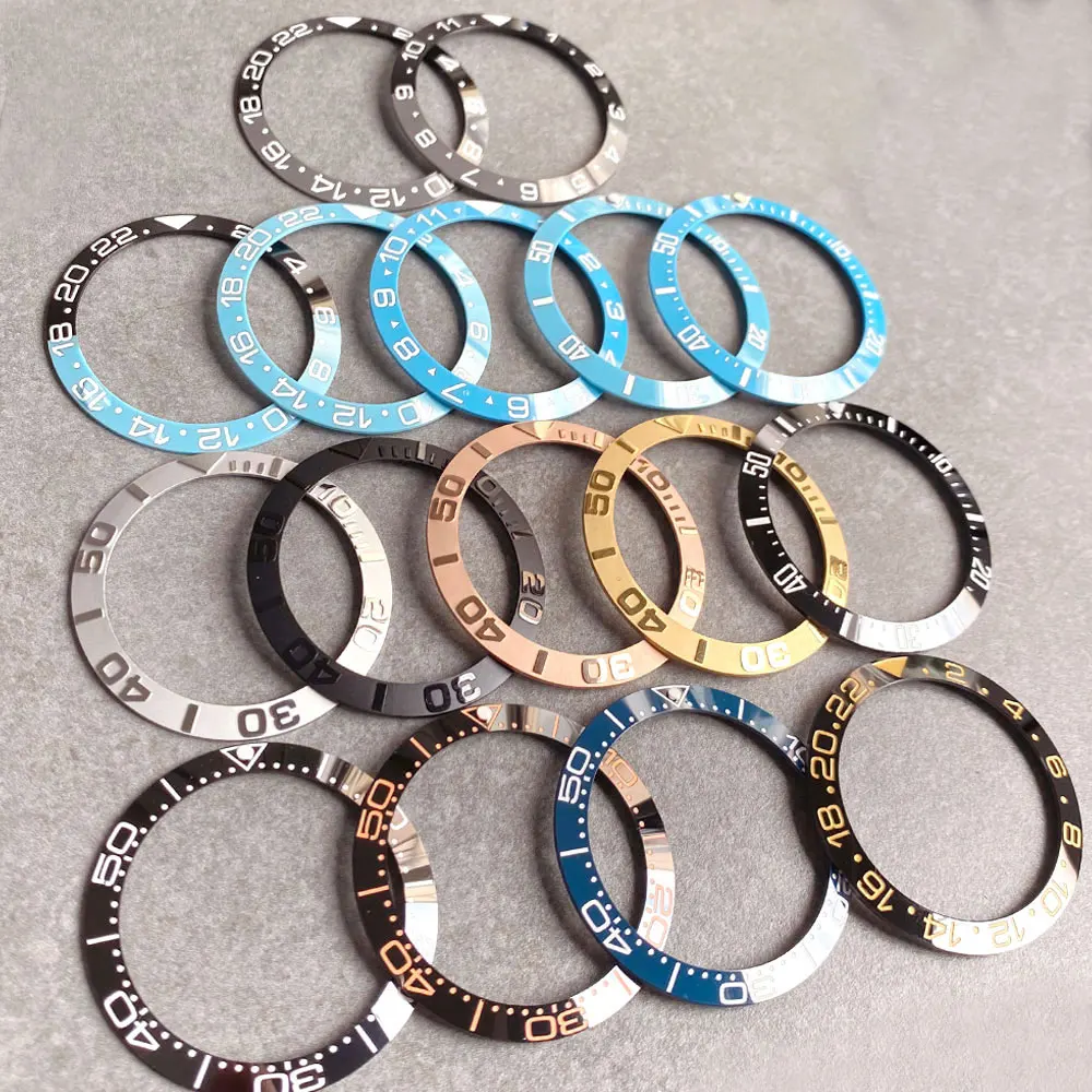 Enhanced Black/Light Blue/Black Gray GMT Ceramic Bezel Insert