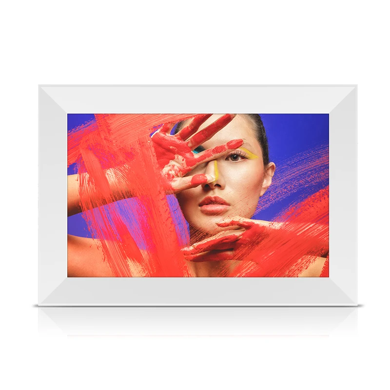 10.1inch White Photo album WIFI Digital Frame Frameo APP with Internal 32G Memory 1280x800 IPS Screen