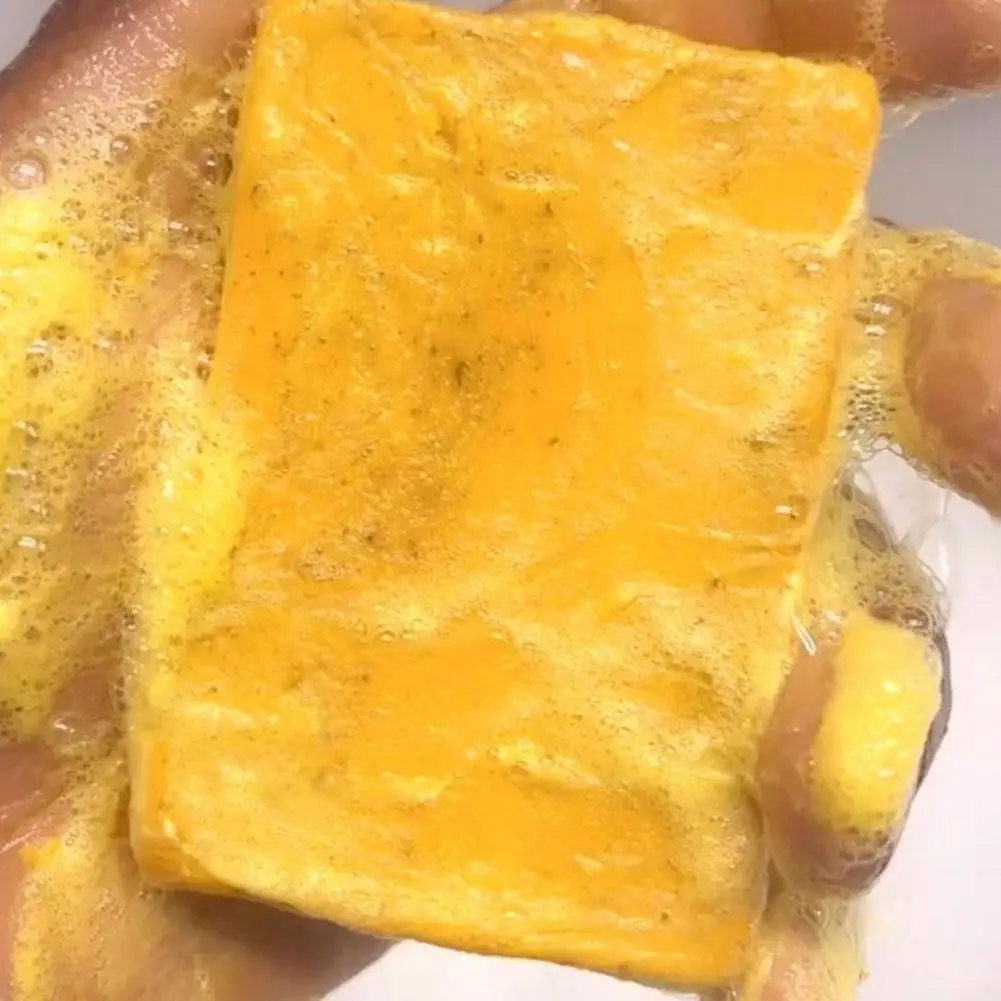 Turmeric Soap Face Cleansing Anti Acne Whitening Skin Lightening Remove Pimples Ginger Handmade Soap 100g