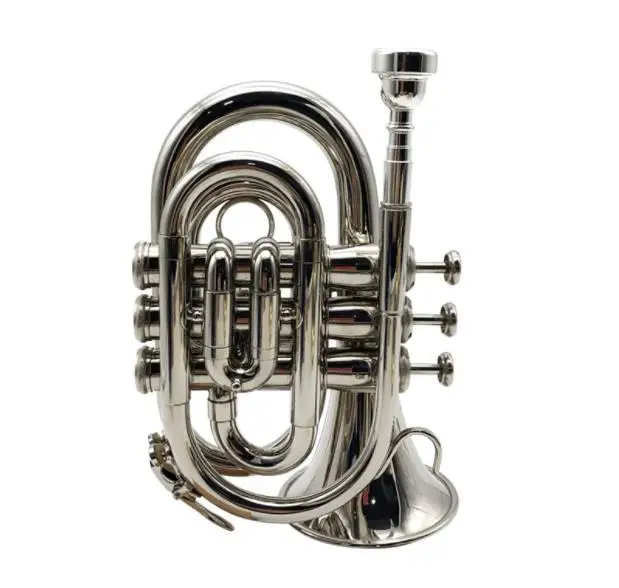 Cheap Bb Golden colorful pocket Trumpet for Sale