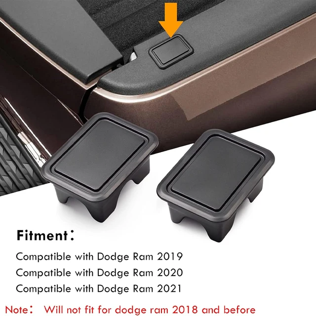 2 Sets Stake Pocket Covers Rear Truck Bed Rail Stake Pocket Cover Car Bed Rail Stake Pocket Covers Compatible with Ram 2019-2024