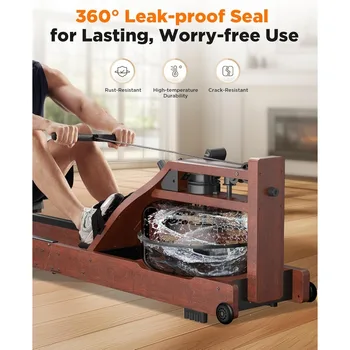 YOSUDA Water Rowing Machines for Home Use- Foldable Rower Machine 400LBS Weight Capacity with Dedicated Monitor & Bluetooth APP 6