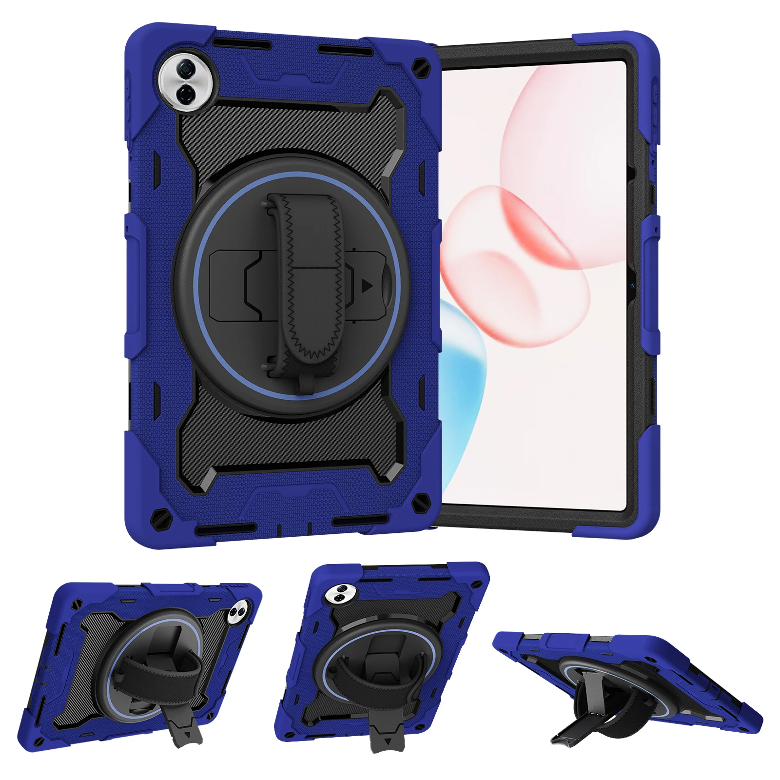 Enhanced Armor Case with 360° Rotating Stand and Hand Strap