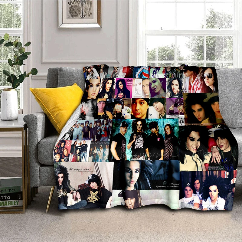 2025 New Style Tokio Hotel Rock Band Bill Tom Kaulitz Blanket,Soft Throw Blanket for Home Bedroom Bed Sofa Cover Kids Gift 5
