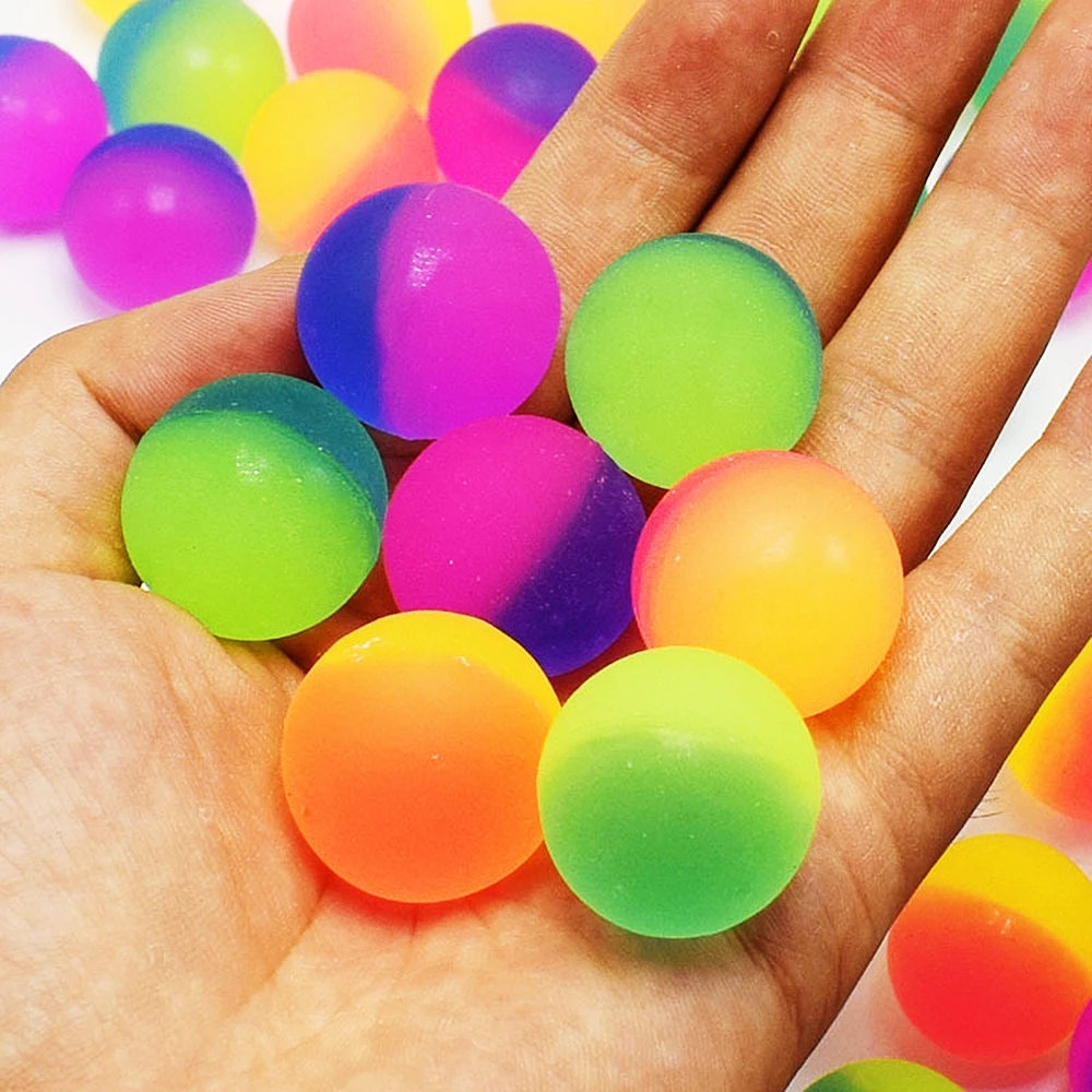 Outdoor Bounce Ball Game Kids Party Toys Birthday Gift Giveaway Pinata Filler Halloween Christmas Carnival Party Gift 10Pcs 25mm bouncing balls toy