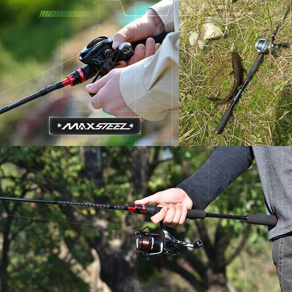 KastKing Traveller Max Steel Spinning Casting Fishing Rod 4 Pcs - Carbon  Rod with 1.80m 1.98m 2.13m 2.4m