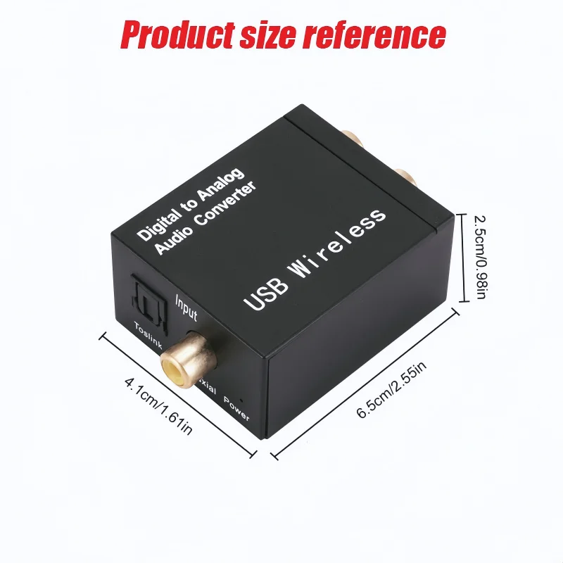 Digital To Analog Audio Converter Adapter Support Bluetooth Suitable For TV Audio Digital Coaxial Fiber Optic Analog Output Conver