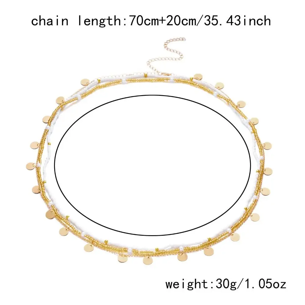 Fashion Bohemian Waist Chain Imitation Pearl Starfish Shell Pendant Body Chain Sea Star Hollow Out Shell Waist Link Vacation