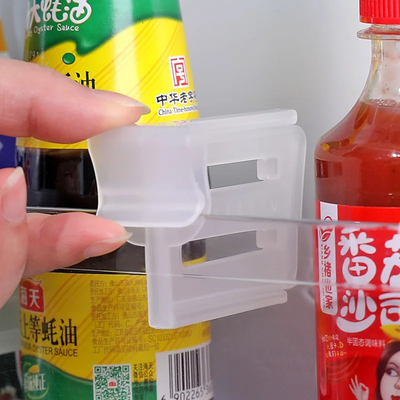 1/5/10/20pc Refrigerator Storage Divider Side Door Storage Partition Expandable Baffle Dividers Kitchen Bottle Shelf Organizer - 5