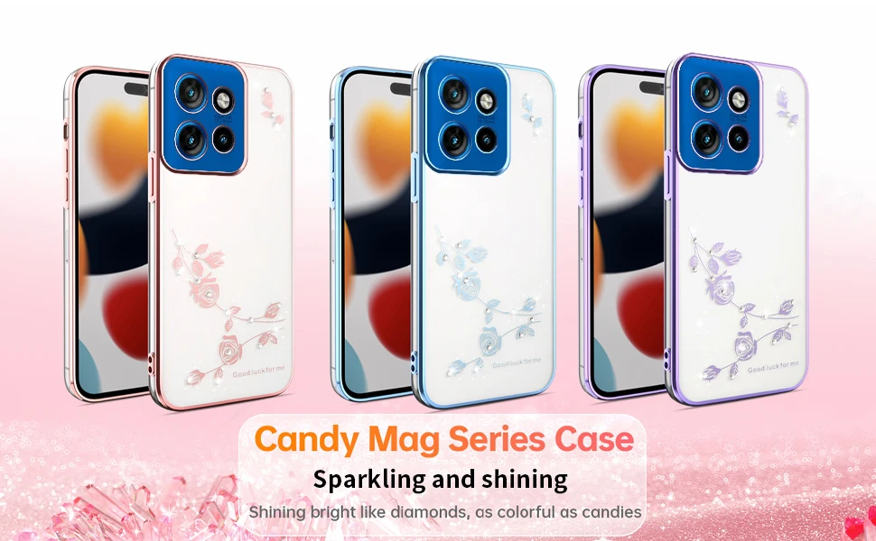 Glitter Rhinestone Shockproof Transparent Phone Case