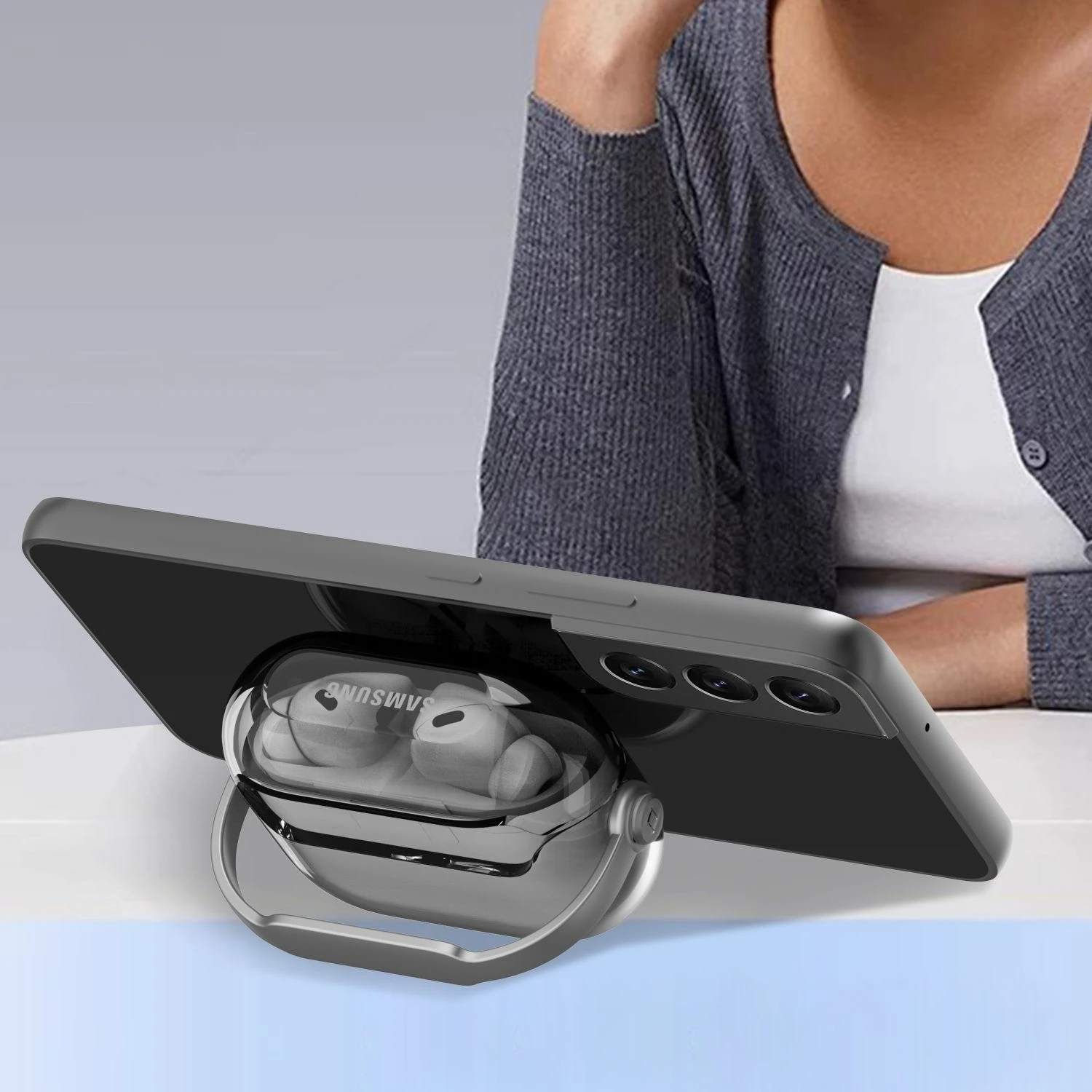 For Samsung Buds 3 Pro Case With Lanyard Headphone Locking