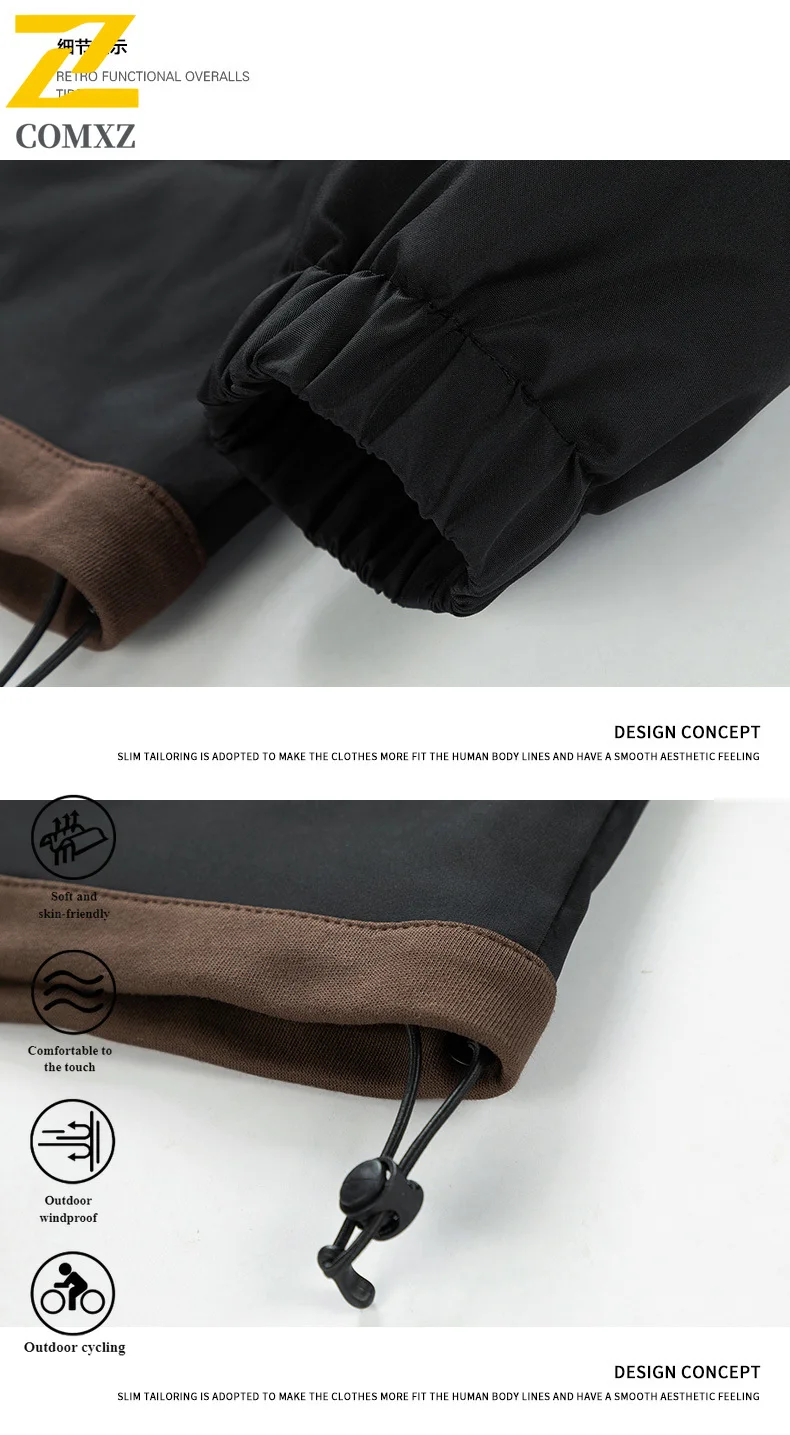 EiAO Jacket Men's Hong Kong Style Hooded  Waterproof Windproof Casual Coat Unisex Outdoor Wear for Hiking Camping Fishing 2025