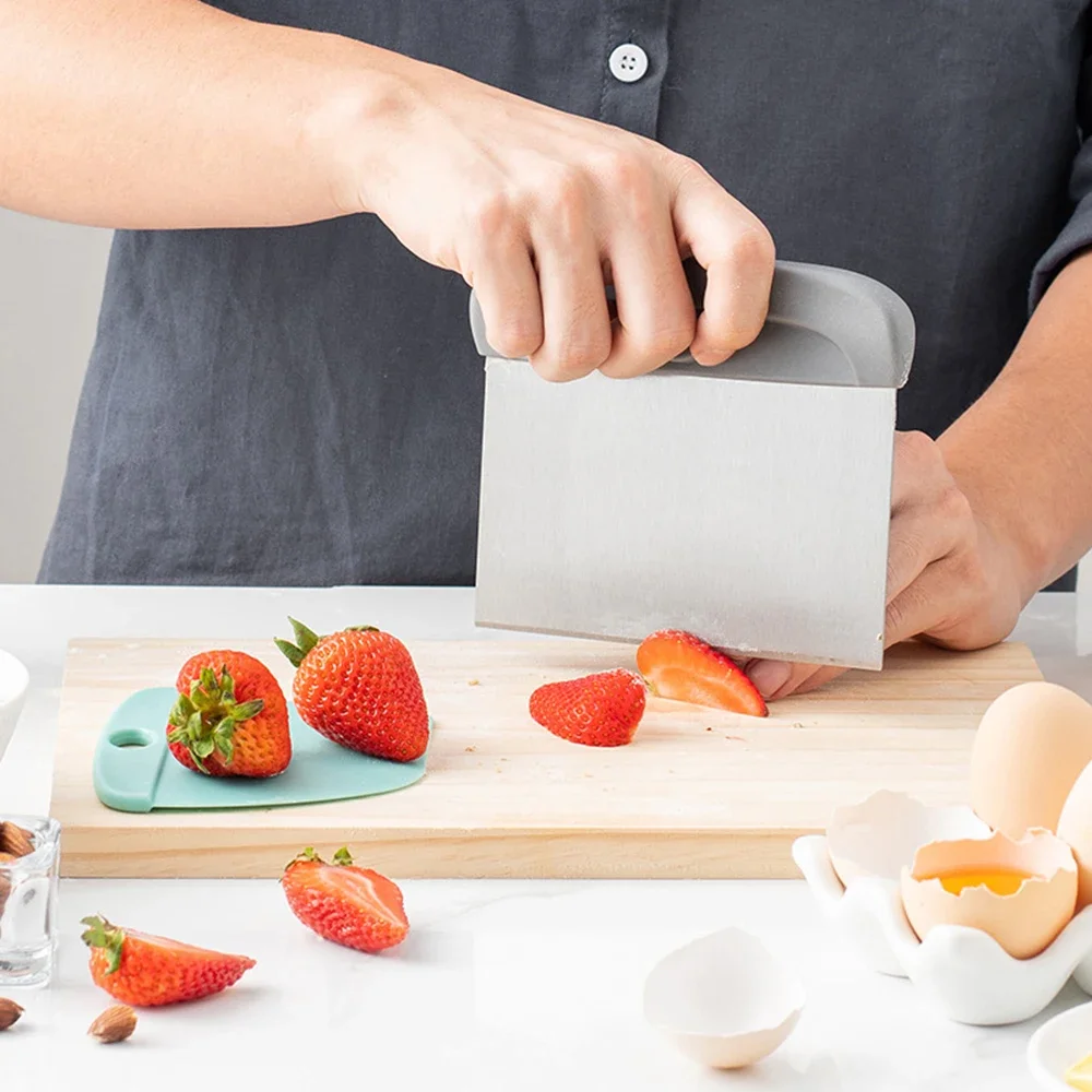 Stainless Steel Cake Baking Scraper Flour Cutter Dough Milk Sugar Cutting Knife Cream Scraping Knife Kitchen Baking Tools