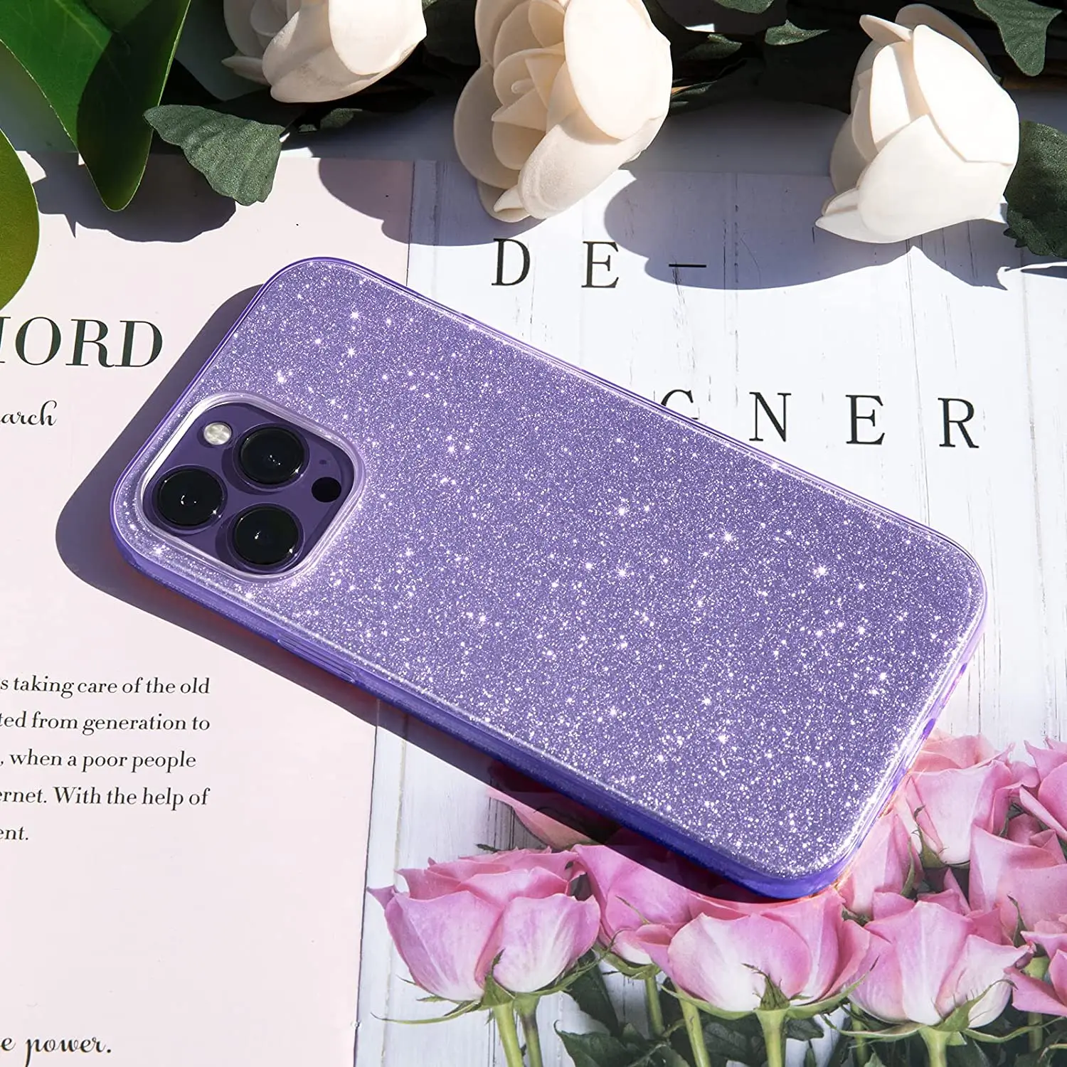 Purple Glitter Sparkle Cute Phone Case
