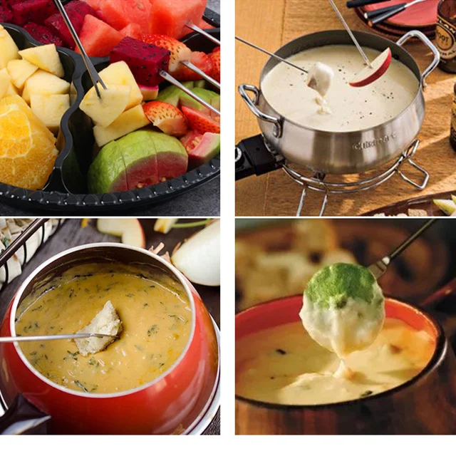 8 Dcs Csokoládé Mártó Villák Húsvillák Cukorkák Fondue Nyársai Sajt Raclette Fém Desszert Bankett - Image 3