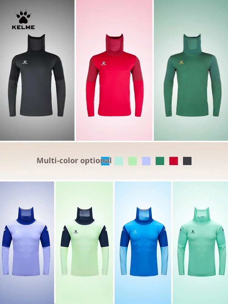 Winter Sweatshirt Men Women Hoodies Kelme Football Training Hoodie Long Sleeve Customizable Sportswear Elastic Cold Mask Top Outdoor Warm Hoodie