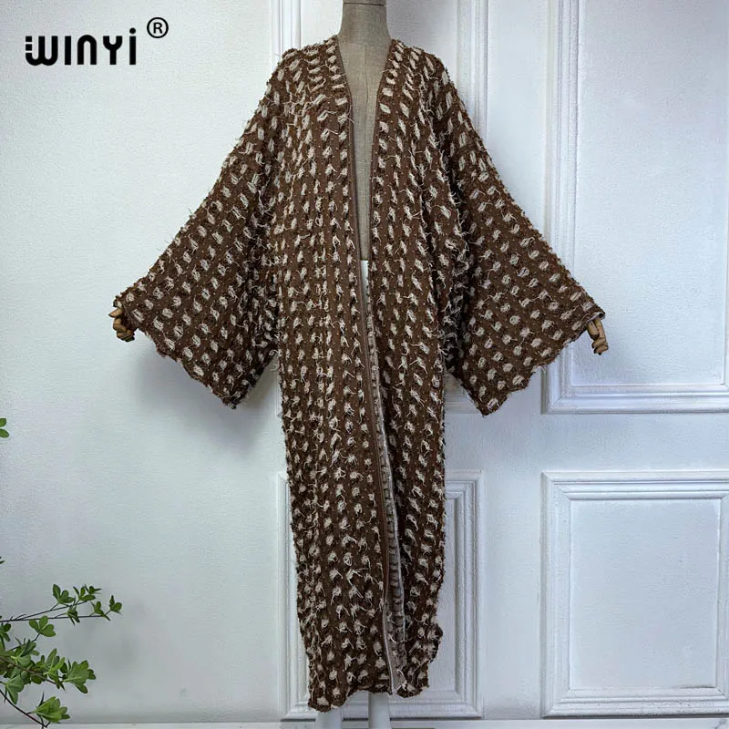 

Кимоно WINYI Africa женское длинное, Модный ажурный джинсовый пуховик, накидка на купальник, ковбойский кардиган для создания старой дырки