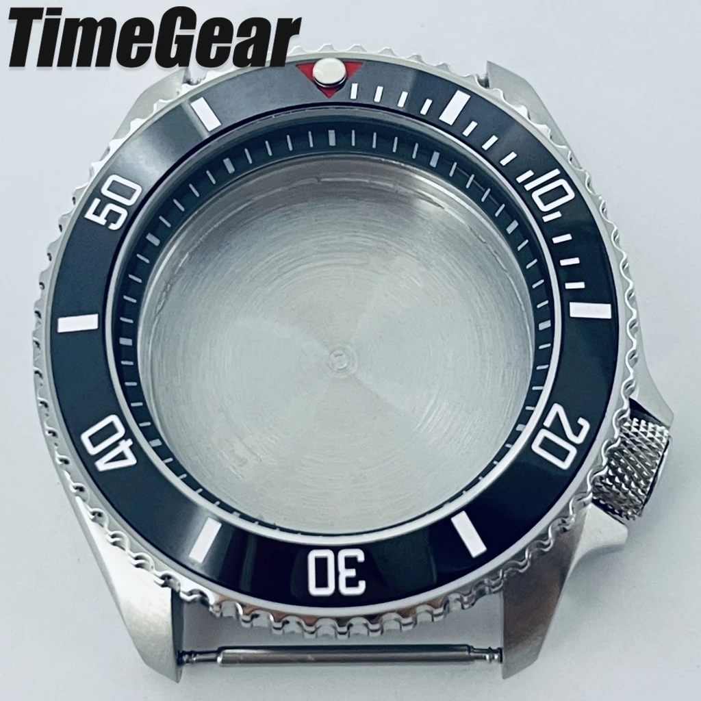 Sleek Black Ring Watch Case with Sloping Bezel and 3.8 Crown