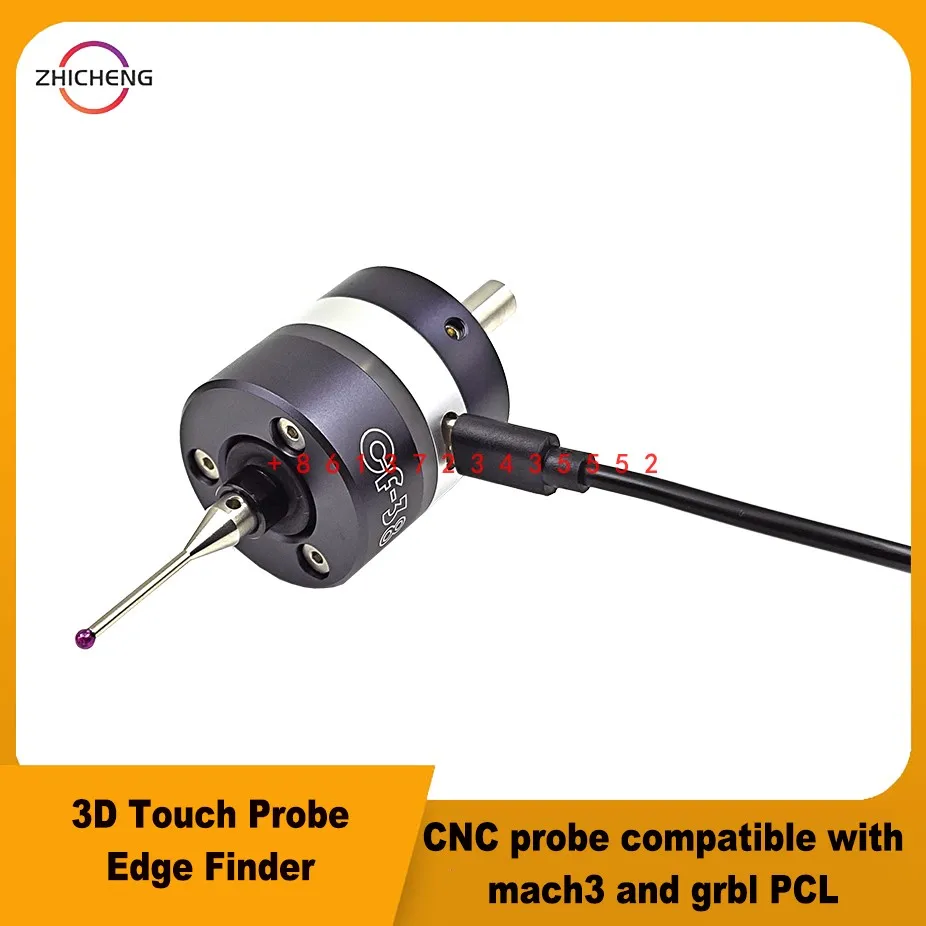 

2024 latest V6 anti-roll 3D Touch Probe edge finder centering precision CNC probe compatible with mach3 and grbl CF-38