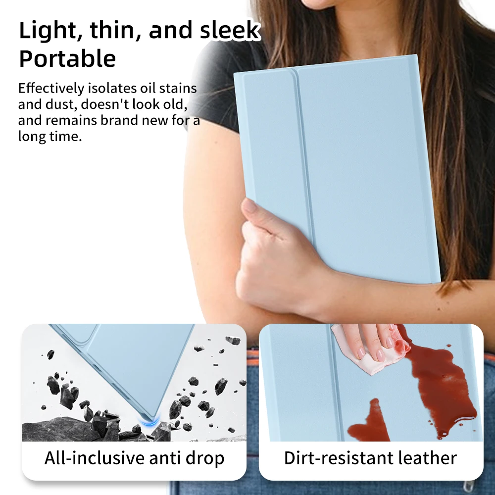Versatile Tablet Keyboard Case with Detachable Magnetic Cover