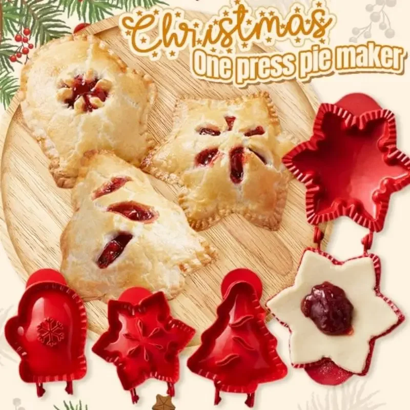 

Christmas Cookie Pie Moulds Christmas Tree Snowflake Mold Fruit Pie Molds Dough Press Baking Mold DIY Baking Pastry Tool