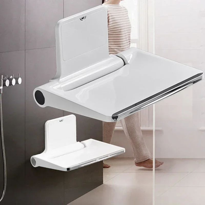 Description Picture 2 of itemWall-mounted Shower Folding Seat  High-Loading Silent Bathroom Stool for Disabled Elderly slow down Stool Home Furniture