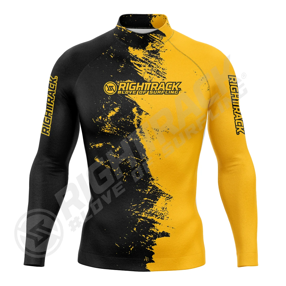 Men's Surfing Shirt Gold Coast Lycra Rashguard RIGHTTRACK Surf Sportswear Beach UV Swimwear UPF50+ Clothes sports shirt