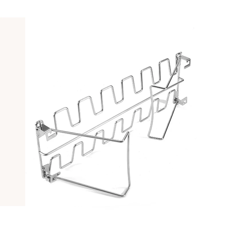 BBQ Beef Chicken Leg Wing Grill Rack 14 Slots Stainless Steel Barbecue Drumsticks Holder Oven Roaster Stand 1pc
