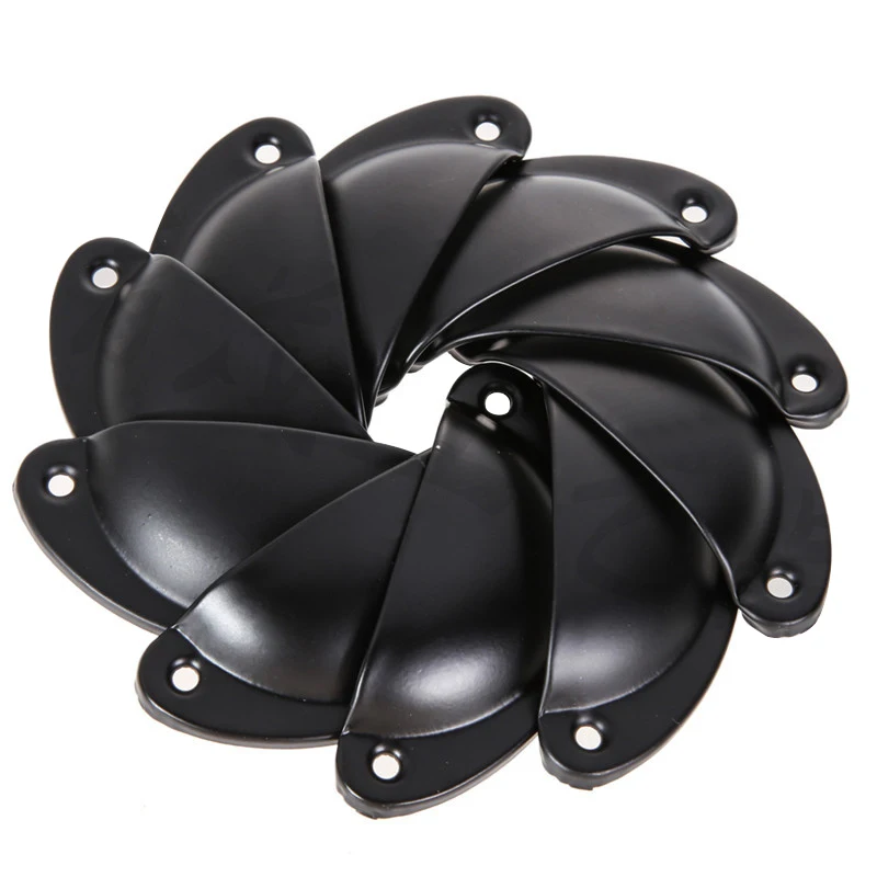 Description Picture 3 of item12pcs/set of drawers shell handles, iron sheet retro handles, semicircular medicine cabinet handles  82MM