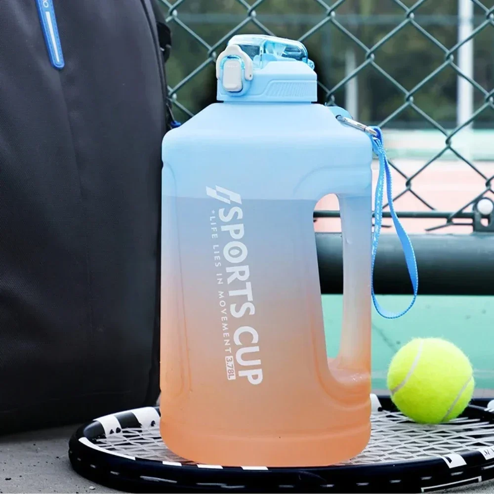 Sport Water Bottle Silicone Sith Straw Waterbottle Portable Fitness Plastic Cup Straw Large Capacity Outdoor Travel Drinkware
