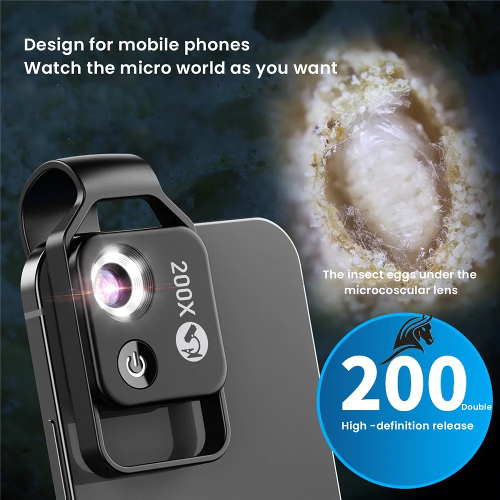 Ottwn Nano Zoom 200x for iPhone Nano Zoom Nanozoom 200x Magnification Zoom Zoom Lens for iPhone Nanozoom for iPhone Nanosight