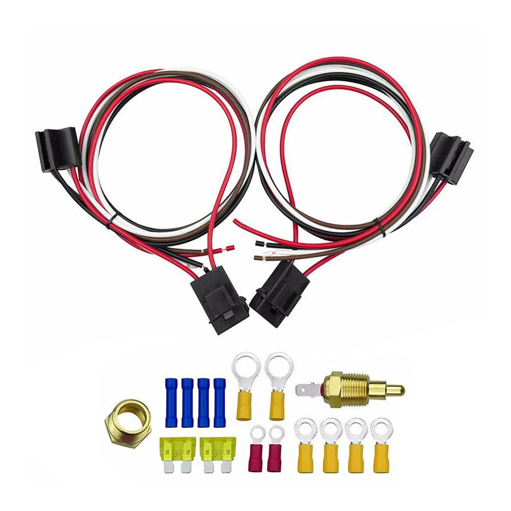 

Auto Dual Cooling Fan Relay Kit Universal Replacement Detachable Switch