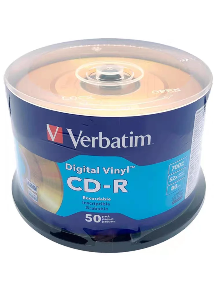 Golden Digital Azo Discos cd de Vinil Cd-r 80min 700mb 52x 50 Unidades por Pacote