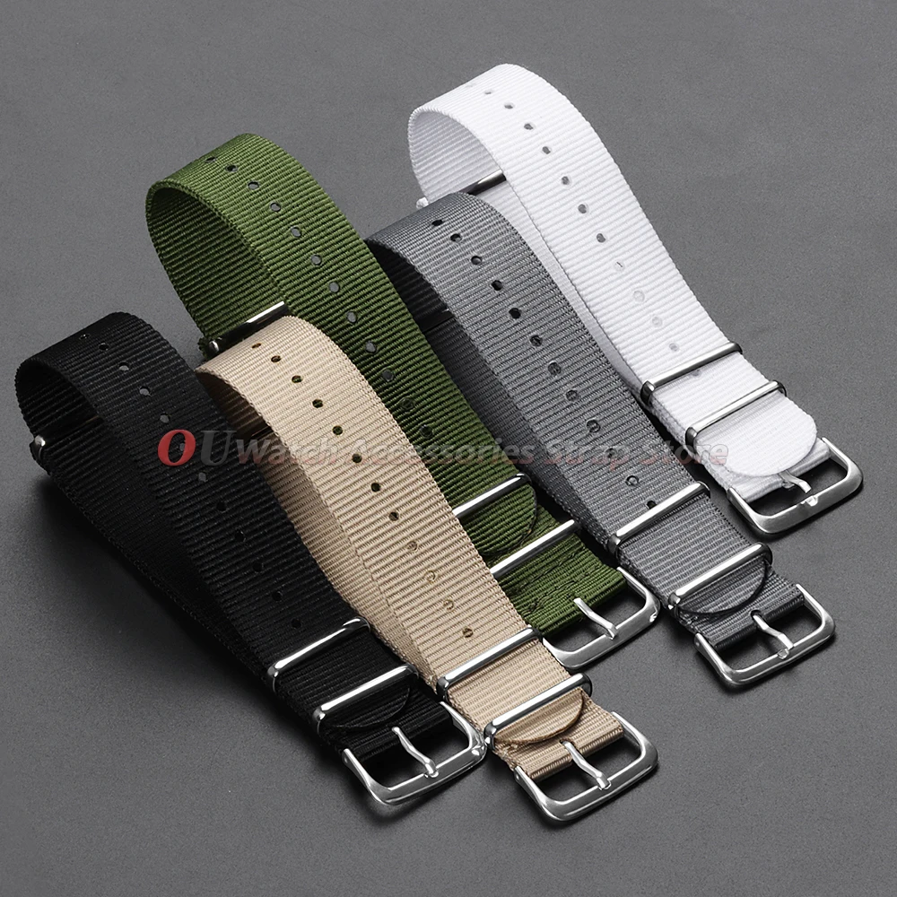 Versatile Canvas Nylon Watch Strap – Universal One-Piece Loop Bracelet
