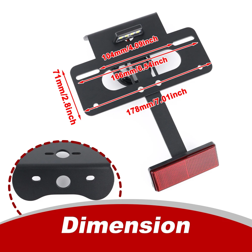 Sportbike Rear Tail Tidy Fender Eliminator Kit & License Plate Holder