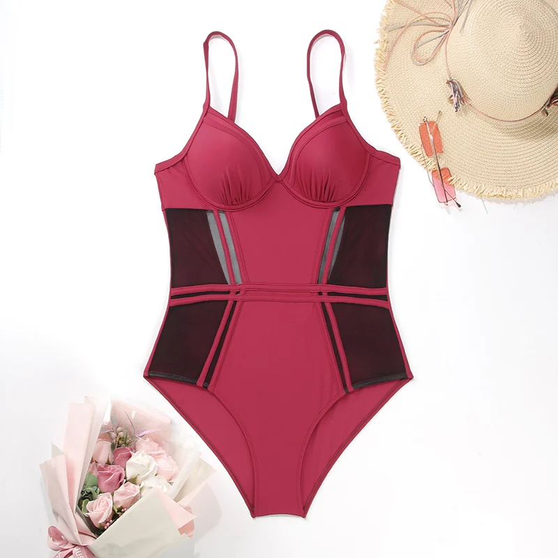 Sexy-One-Piece-Suits-Patchwork-Swimsuit-2024-Swimwear-Solid-Bathing-Suit-Women-s-Bodysuit-Summer
