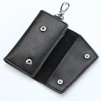 New Genuine Leather Keychain Men Key holder ​key organizer Pouch Car Key pouch Wallet Housekeeper Key Case Mini Card Bag 1