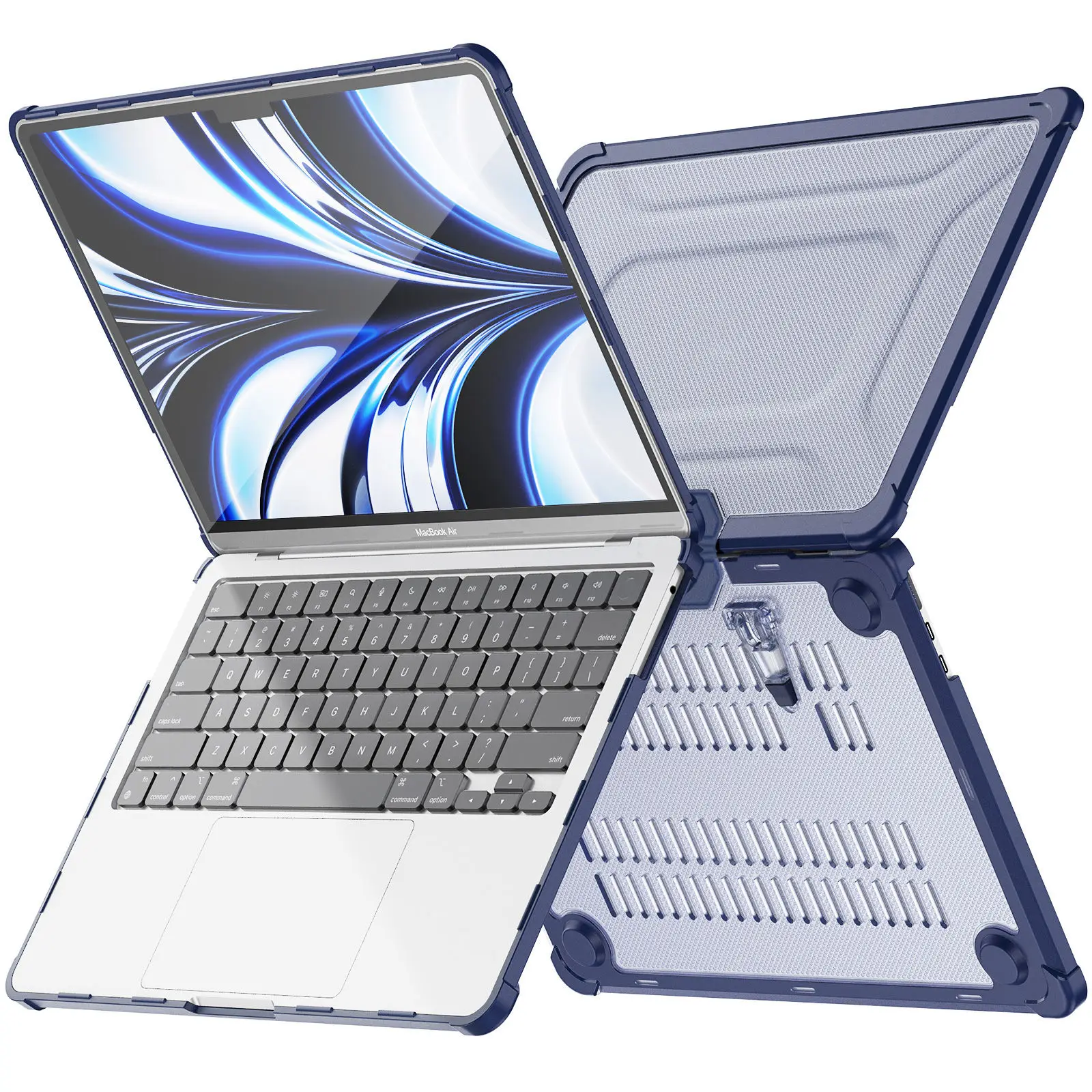 Custodia Per Laptop Per Macbook Air 13.6 2022 Air 13 2018/2020 Mac Book Pro 13 2018/2020/2022 Con Cavalletto Pieghevole Protezione Completa