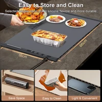 Tapis chauffant électrique pliable en Silicone, pour café, assiette alimentaire, plateau chauffant, Table à manger, tapis chauffant rapide 4